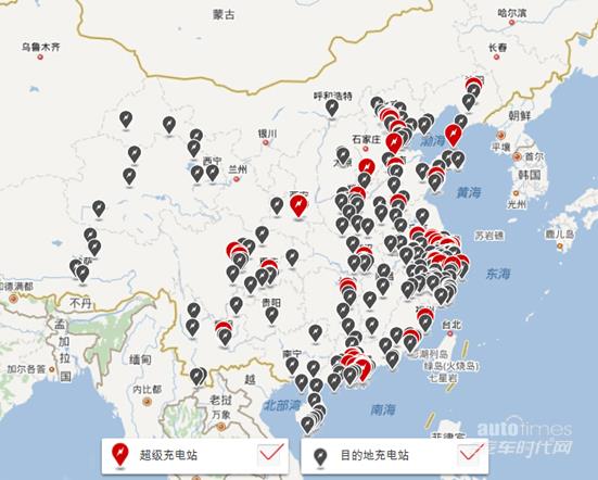 特斯拉2015年超級充電網(wǎng)建設規(guī)劃 重點投放七站點