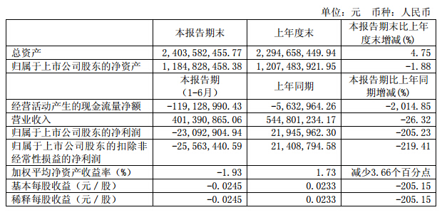盛和資源：上半年業(yè)績(jī)虧損2309萬(wàn) 稀土下游產(chǎn)業(yè)需求疲軟