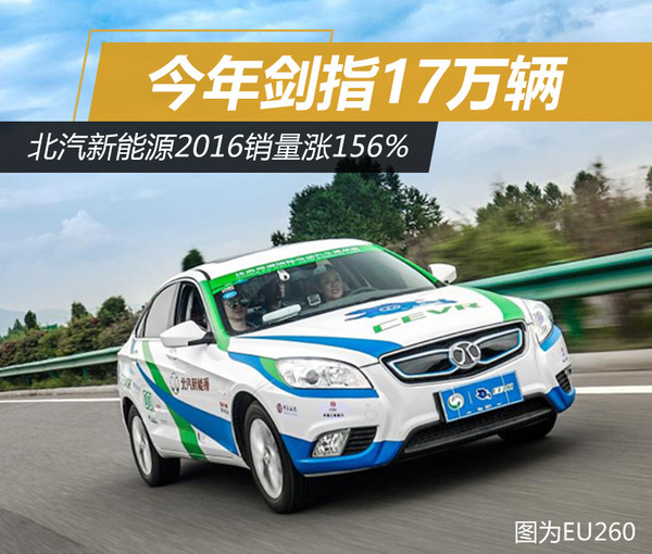 北汽新能源2016銷(xiāo)量漲156% 今年劍指17萬(wàn)輛