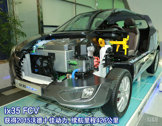 排放的都是水 現(xiàn)代FE ix35車型上搭載了氫燃料電池