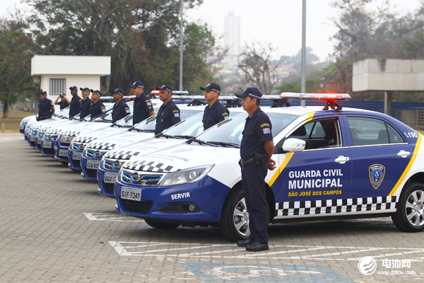 巴西圣若澤杜斯坎普斯市的比亞迪純電動(dòng)警衛(wèi)車(chē)隊(duì)