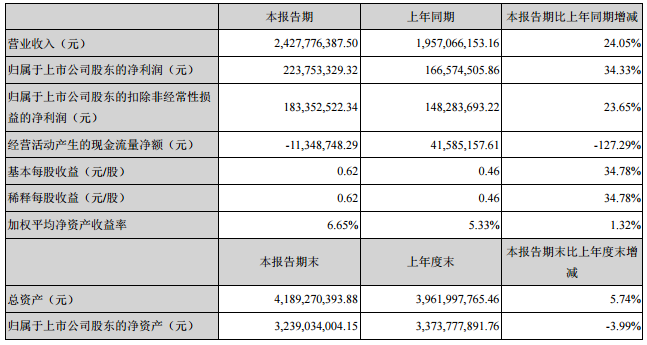 永興特鋼主要會(huì)計(jì)數(shù)據(jù)和財(cái)務(wù)指標(biāo)