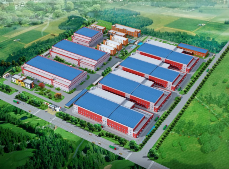 青海諾德鋰電材料產業園年產65000噸高端鋰電銅箔工程項目鳥瞰圖