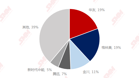 2020年H1中國(guó)氯化鈷TOP5生產(chǎn)商市占率