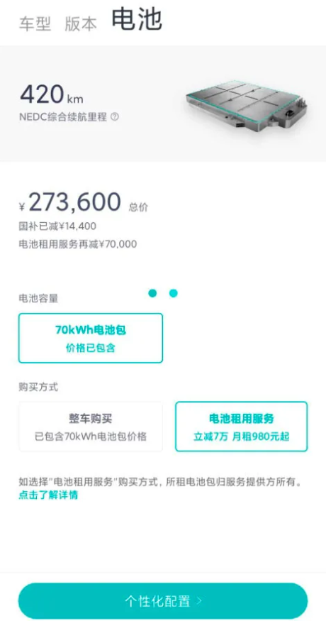 蔚來(lái)汽車(chē)BaaS方案