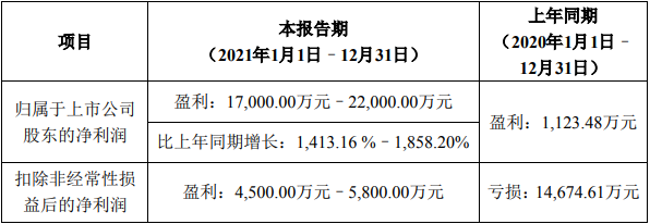 國民技術(shù)2021年年度業(yè)績預(yù)告