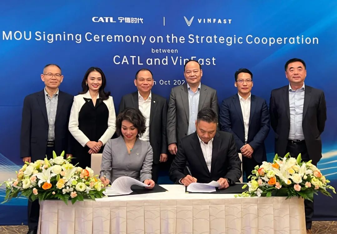 寧德時代與VinFast宣布簽訂全球戰略合作諒解備忘錄