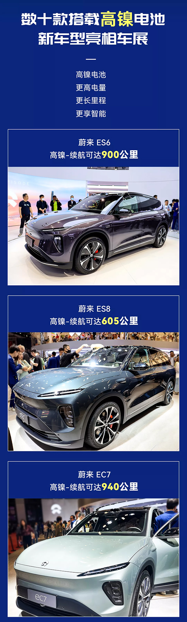 搭載高鎳三元電池 上海車展數十款新車全球首發(fā)亮相